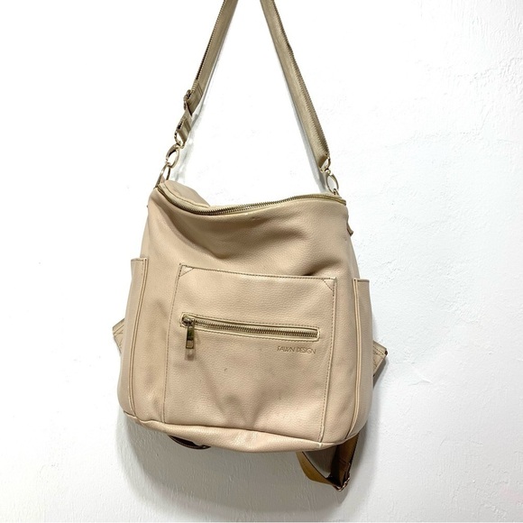 Fawn Design Handbags - Fawn Design The Original Full Size Shoulder Diaper Bag Backpack Oat Cream Unisex